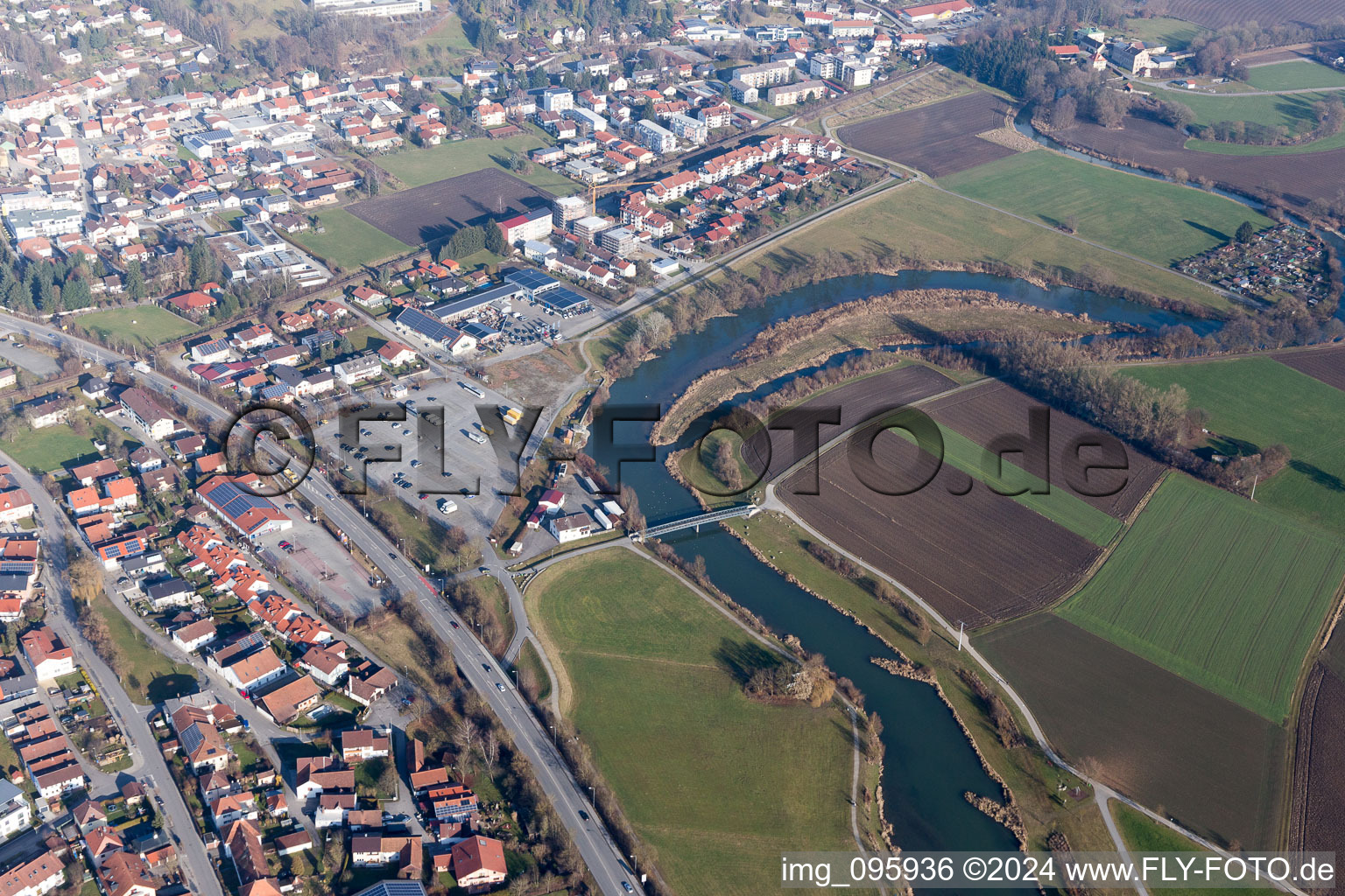 Pfarrkirchen in the state Bavaria, Germany out of the air