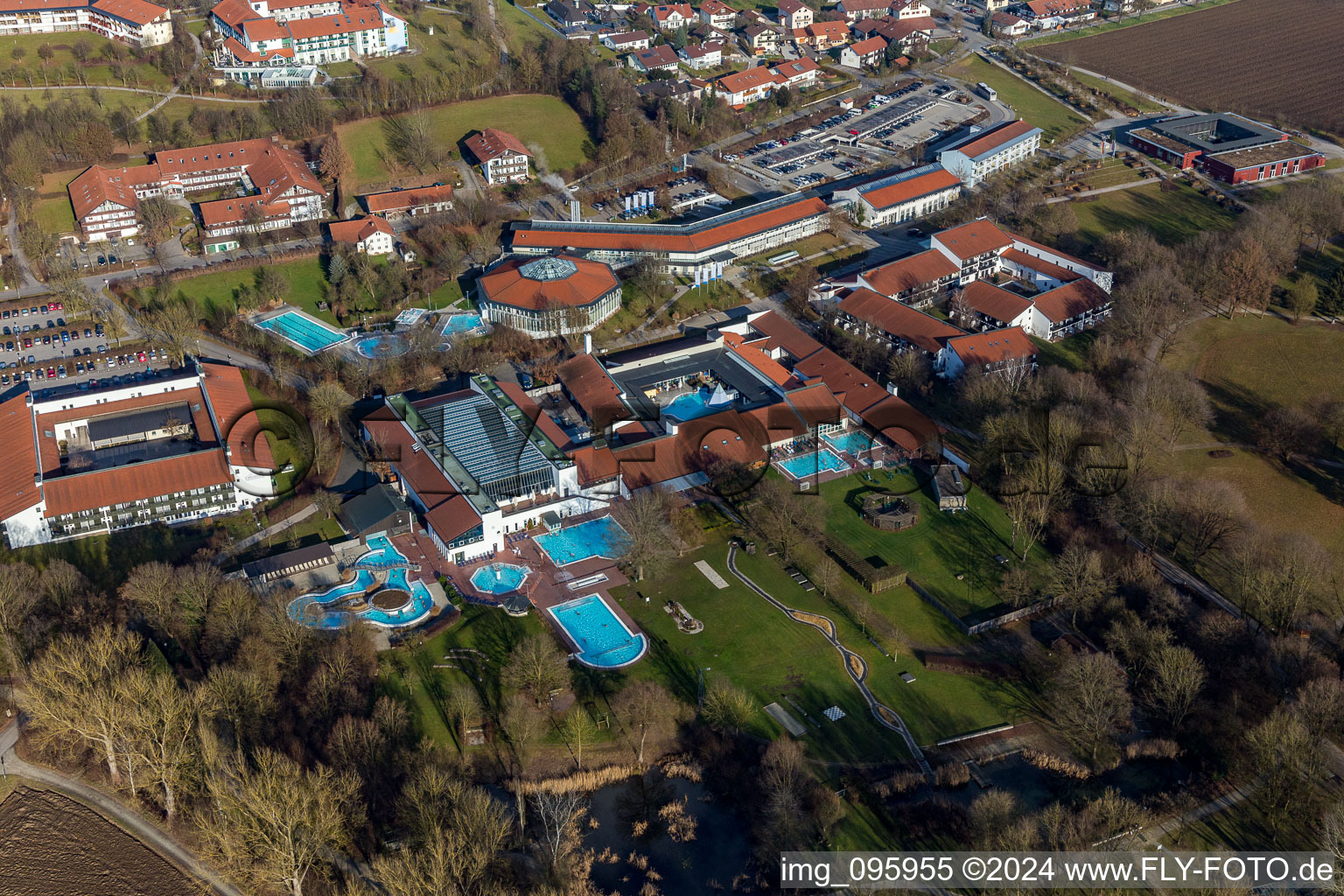 District Aunham in Bad Birnbach in the state Bavaria, Germany from the plane