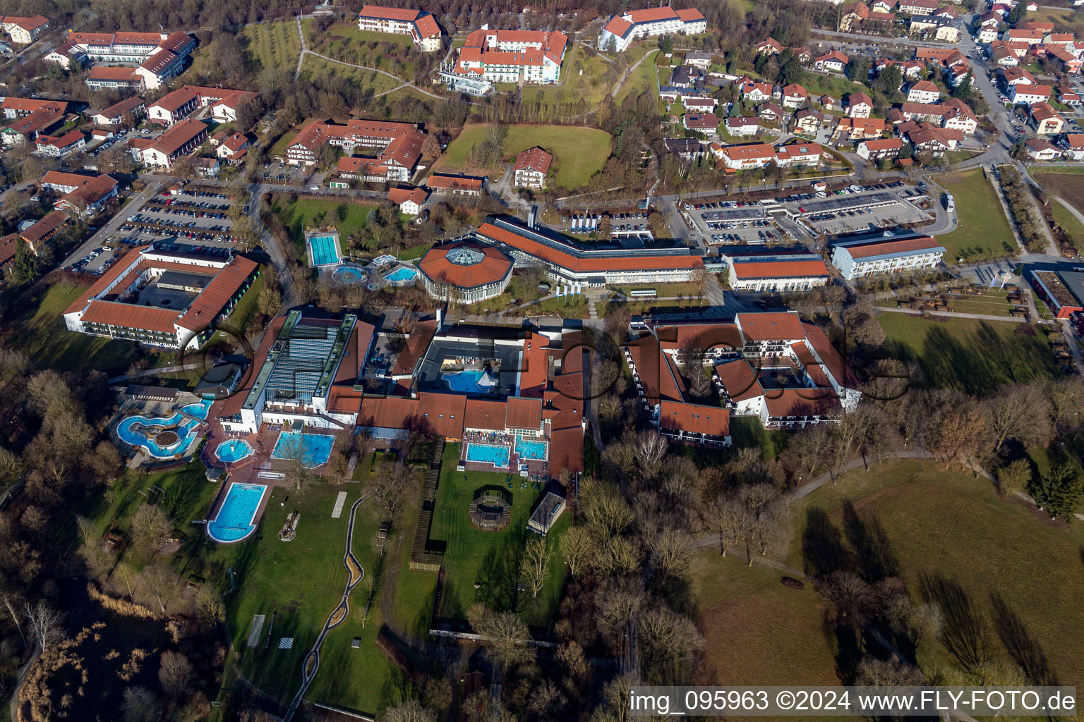 Aerial photograpy of District Gries in Bad Birnbach in the state Bavaria, Germany