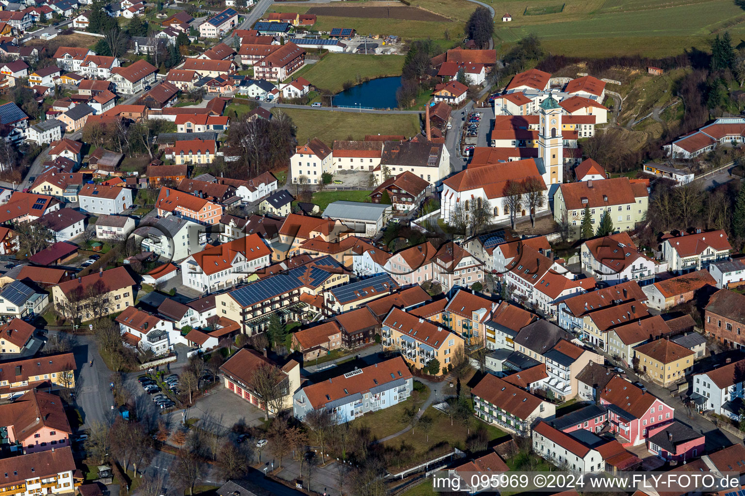 Bad Birnbach in the state Bavaria, Germany out of the air