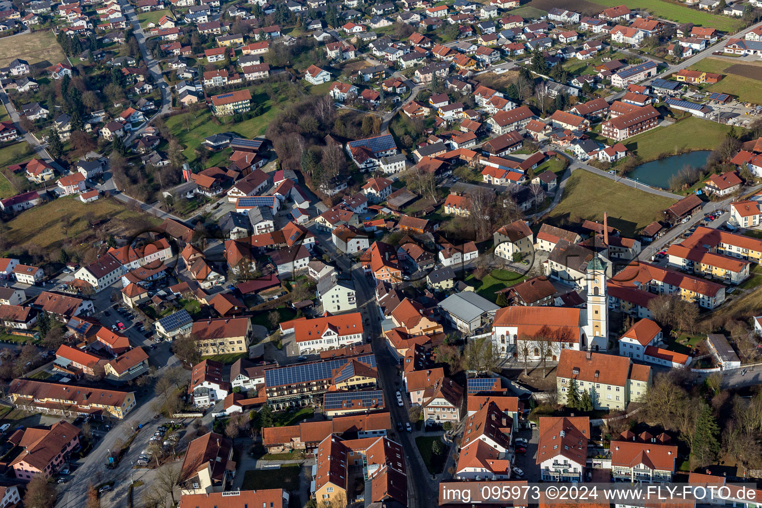 Bad Birnbach in the state Bavaria, Germany viewn from the air