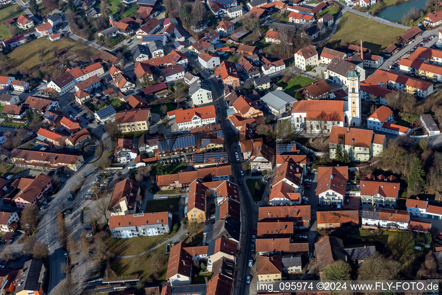 Drone recording of Bad Birnbach in the state Bavaria, Germany