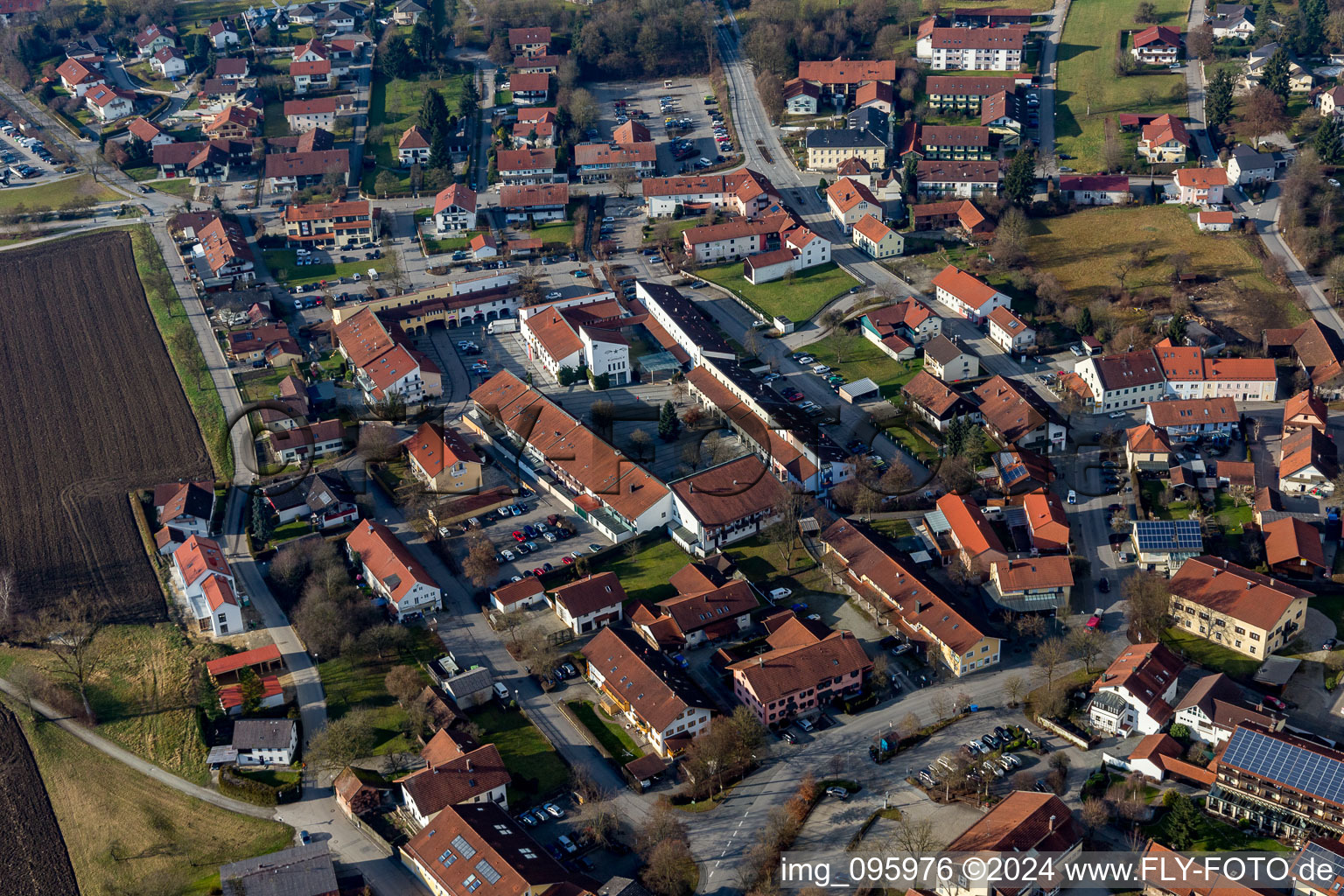 Bad Birnbach in the state Bavaria, Germany from the drone perspective