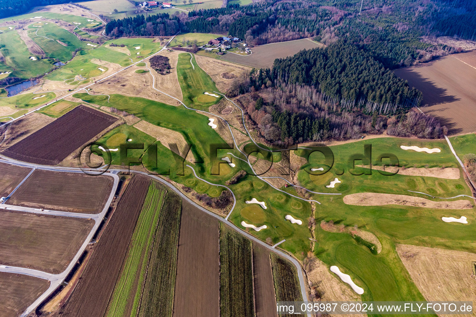 Aerial view of Bella Vista Golf Club in the district Aunham in Bad Birnbach in the state Bavaria, Germany