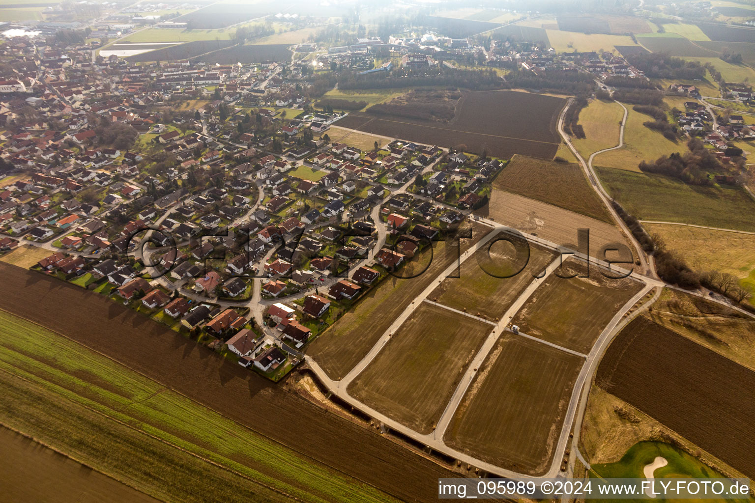 New development area in the district Aunham in Bad Birnbach in the state Bavaria, Germany