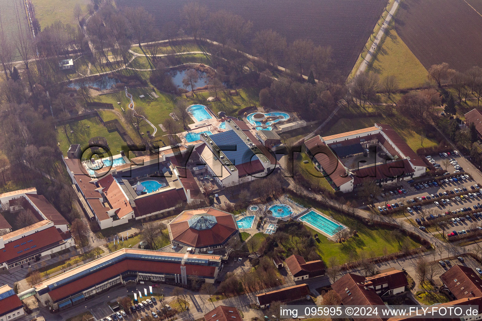 District Aunham in Bad Birnbach in the state Bavaria, Germany from the plane