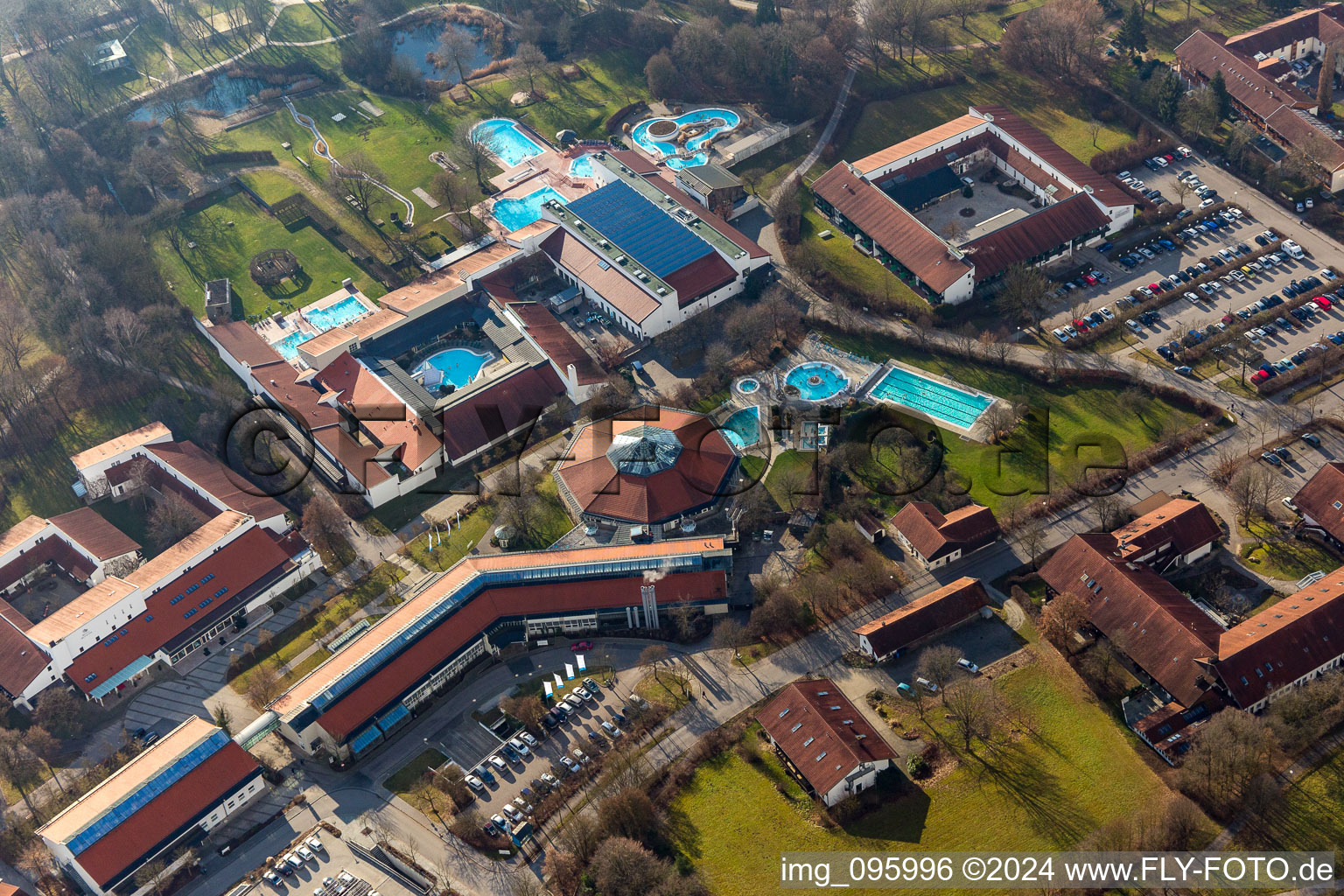 Bird's eye view of District Aunham in Bad Birnbach in the state Bavaria, Germany