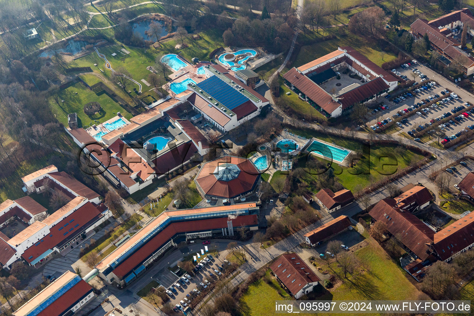 District Aunham in Bad Birnbach in the state Bavaria, Germany viewn from the air