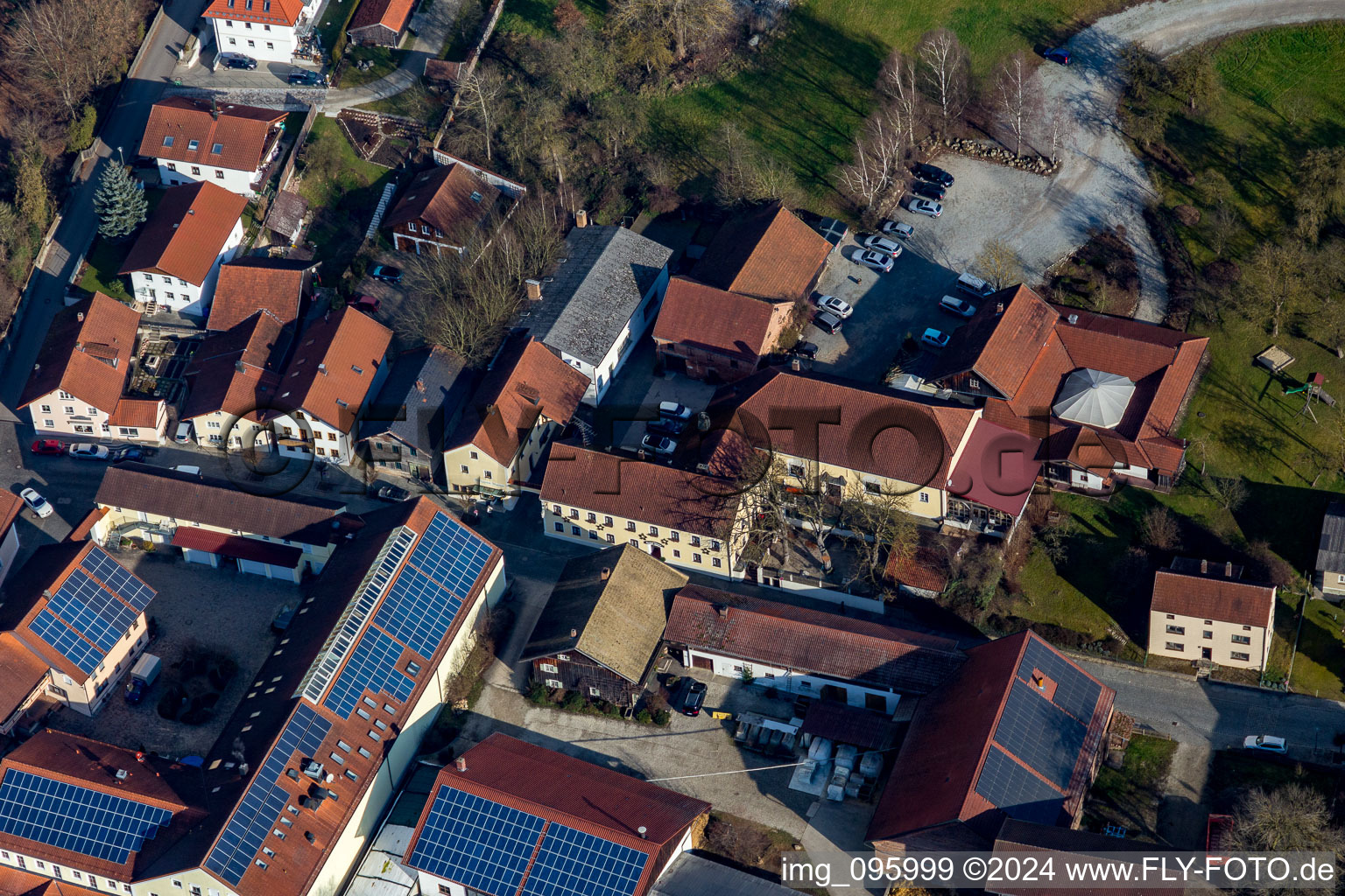 Aerial photograpy of Bad Birnbach in the state Bavaria, Germany