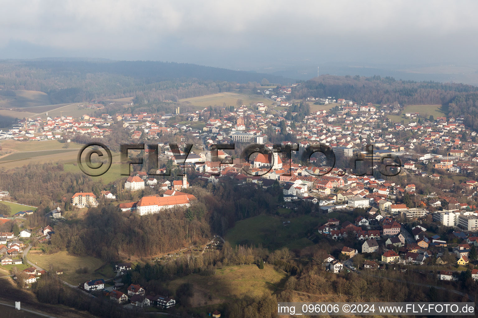 Aerial photograpy of Bad Griesbach in the state Bavaria, Germany