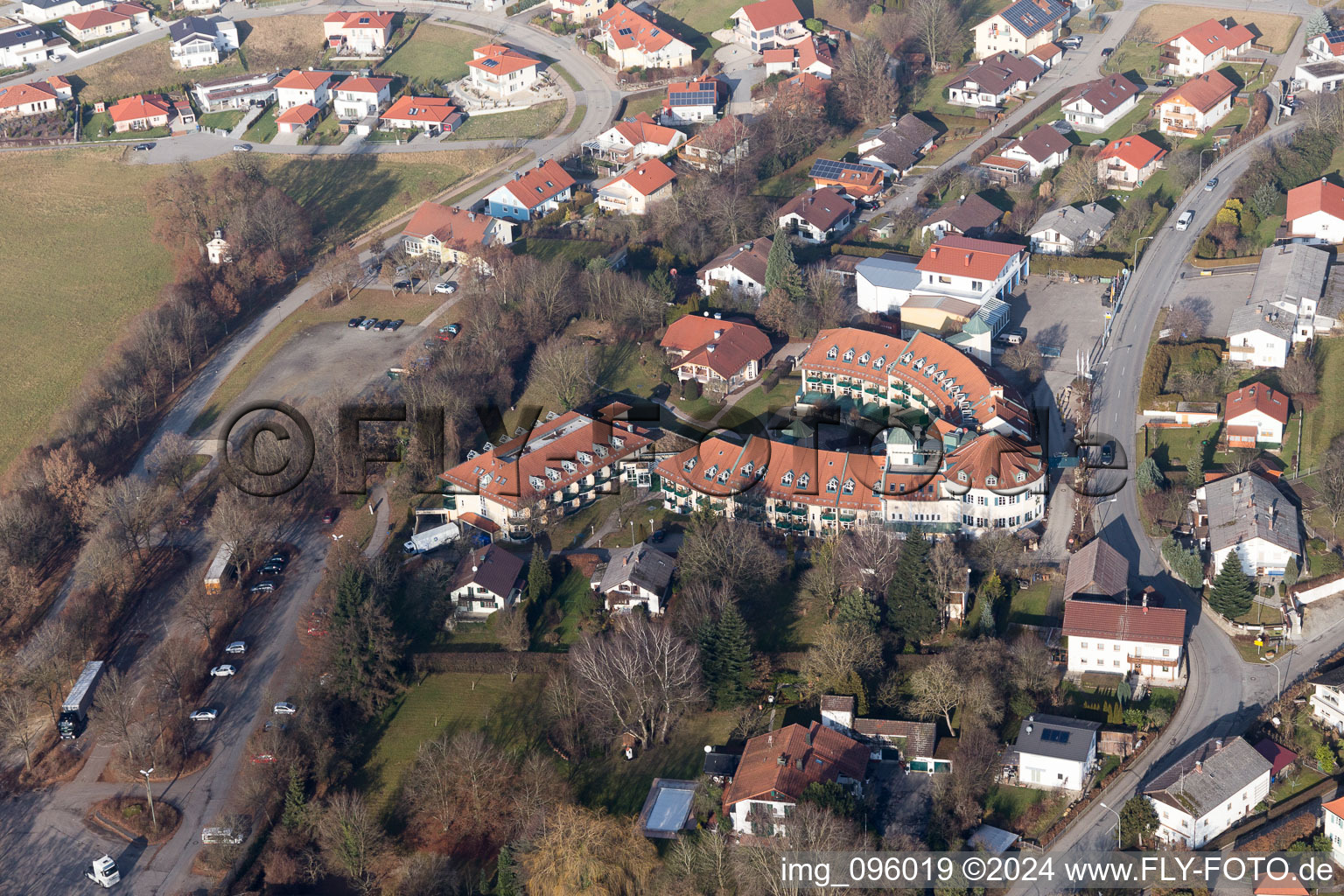 Bad Griesbach in the state Bavaria, Germany from the plane