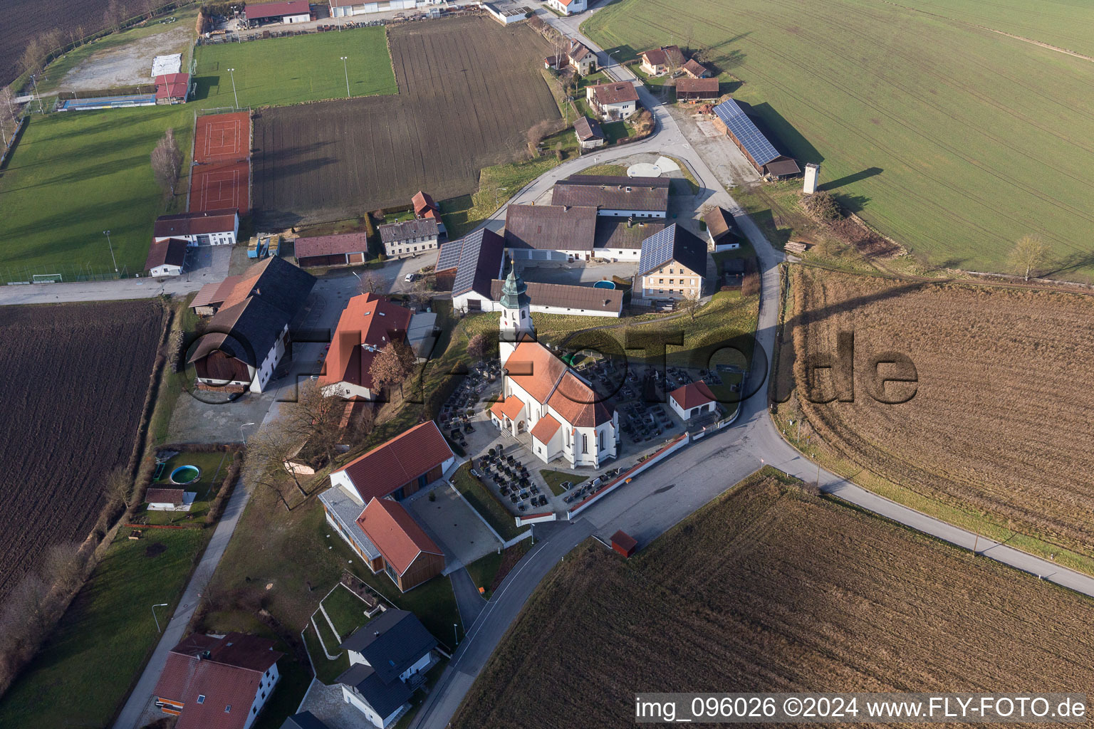 Church building in the village of in the district Schmidham in Ruhstorf an der Rott in the state Bavaria, Germany