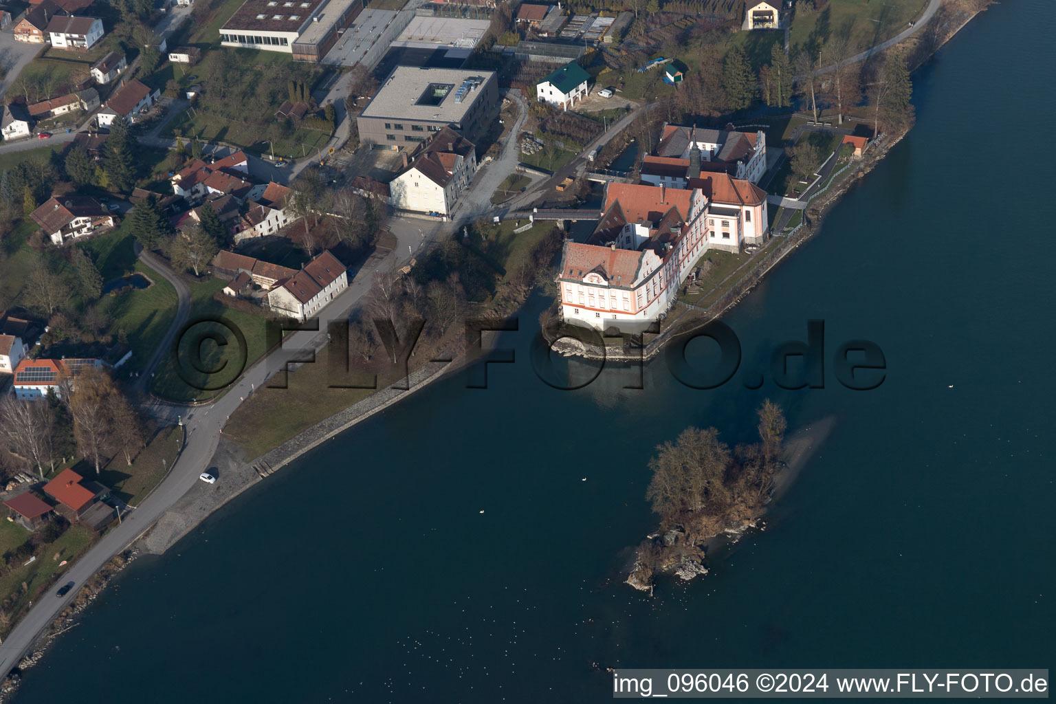 Neuhaus am Inn in the state Bavaria, Germany from the plane