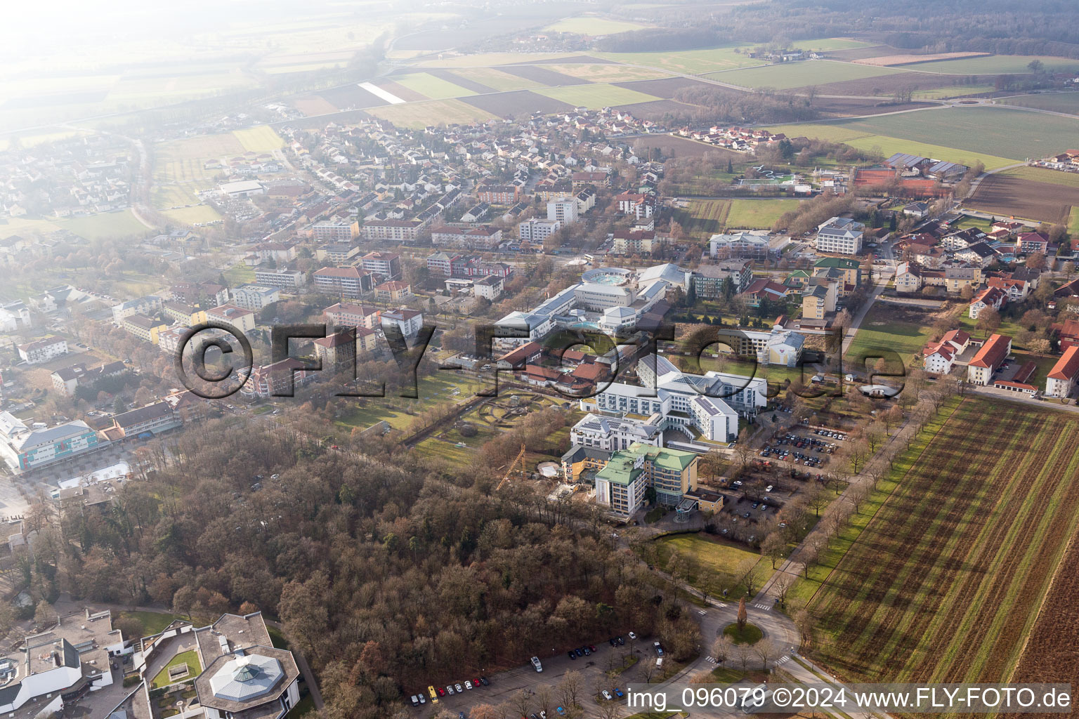 Bad Füssing in the state Bavaria, Germany out of the air