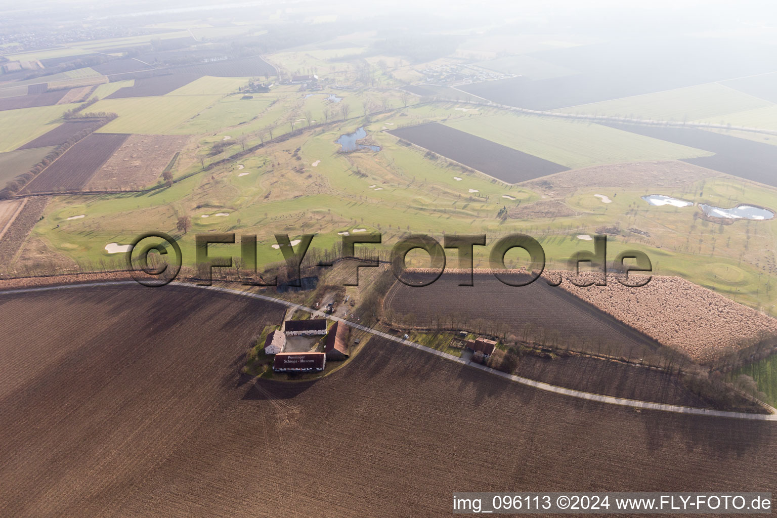 Aerial view of Haslinger Hof Adventure Park in Kirchham in the state Bavaria, Germany