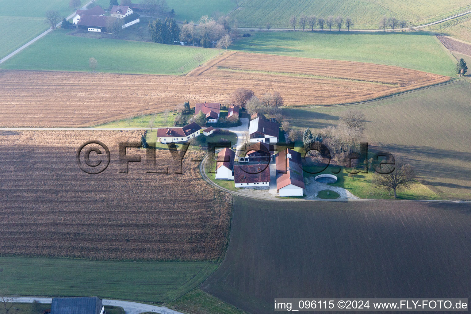 Aerial view of Rotthalmünster in the state Bavaria, Germany