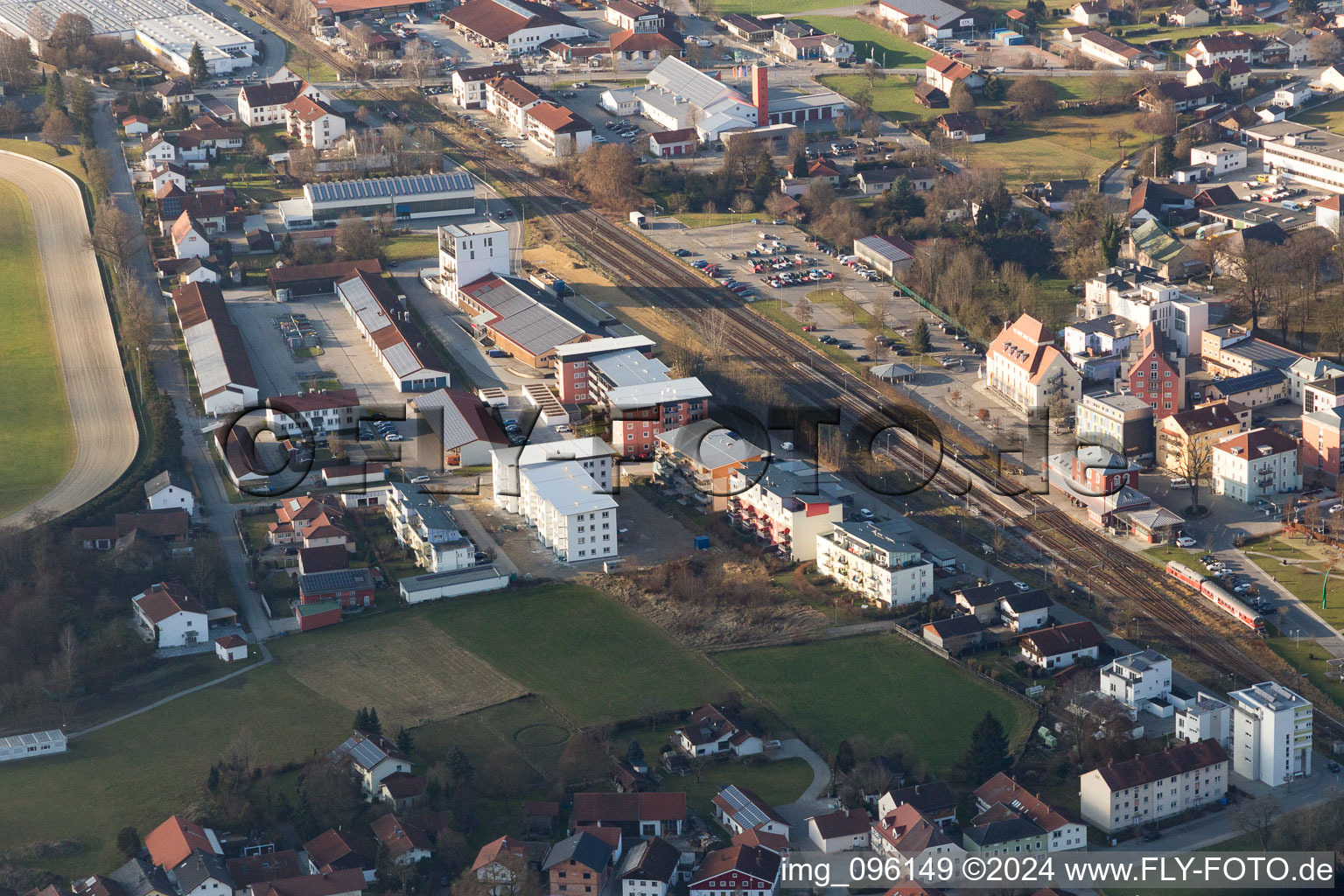 Pfarrkirchen in the state Bavaria, Germany from the drone perspective