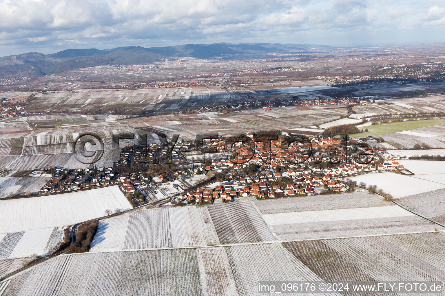 District Mörzheim in Landau in der Pfalz in the state Rhineland-Palatinate, Germany from above