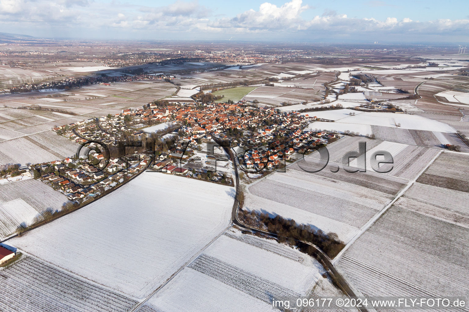 District Mörzheim in Landau in der Pfalz in the state Rhineland-Palatinate, Germany from above