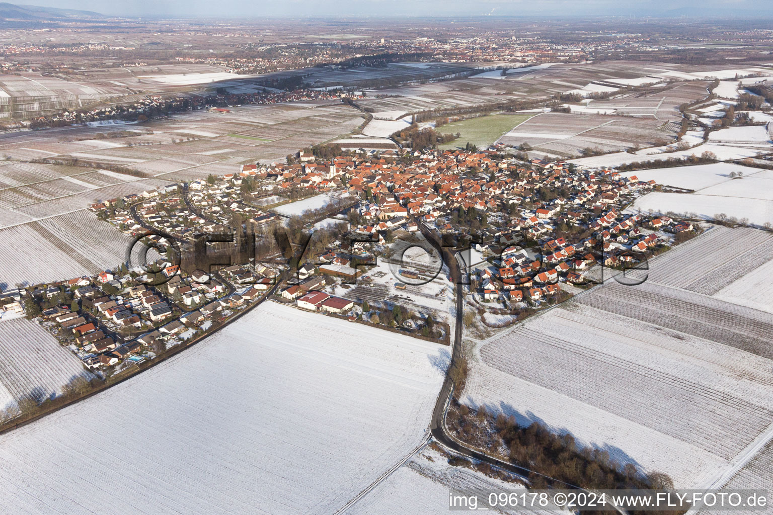 District Mörzheim in Landau in der Pfalz in the state Rhineland-Palatinate, Germany seen from above