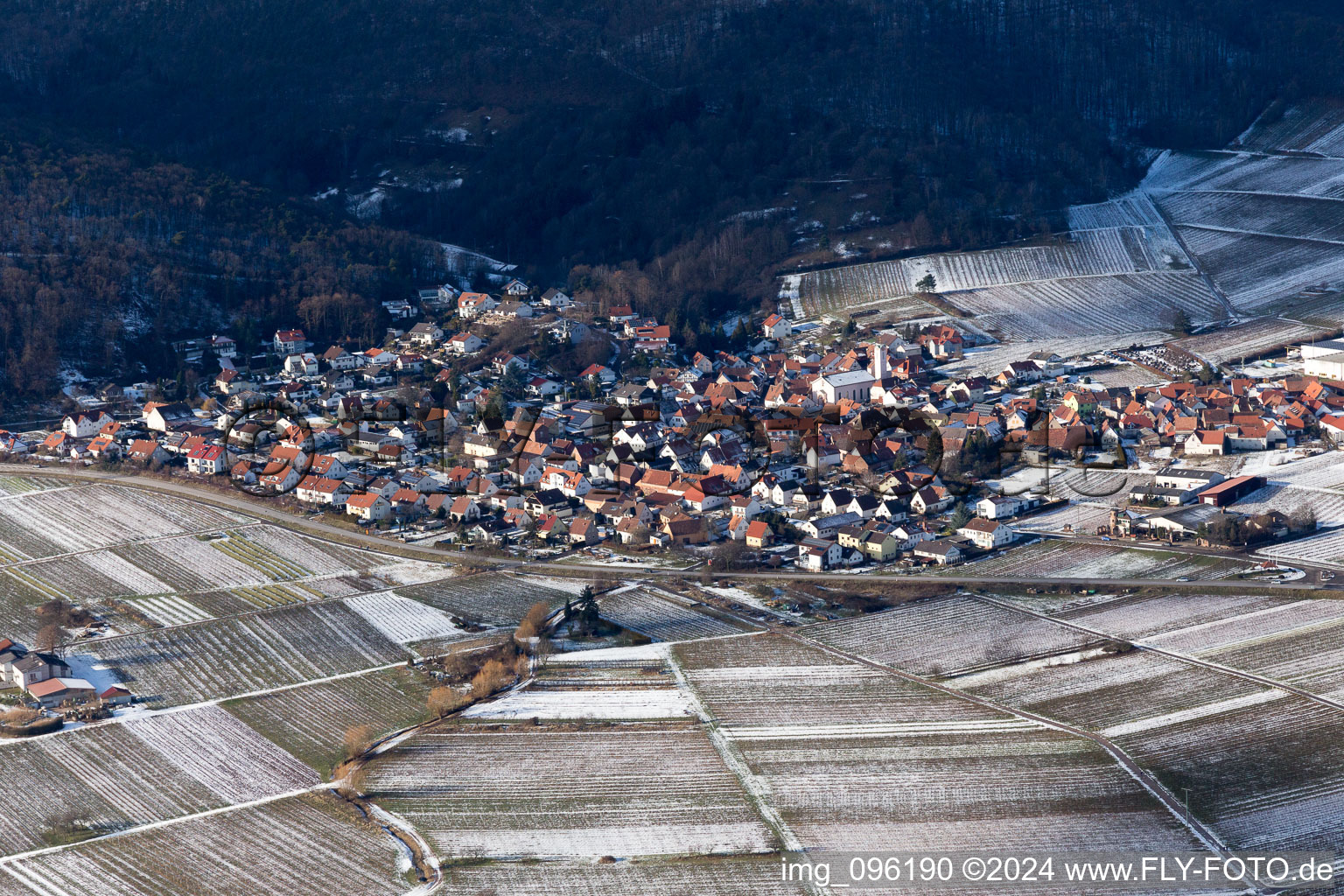 Eschbach in the state Rhineland-Palatinate, Germany from the drone perspective