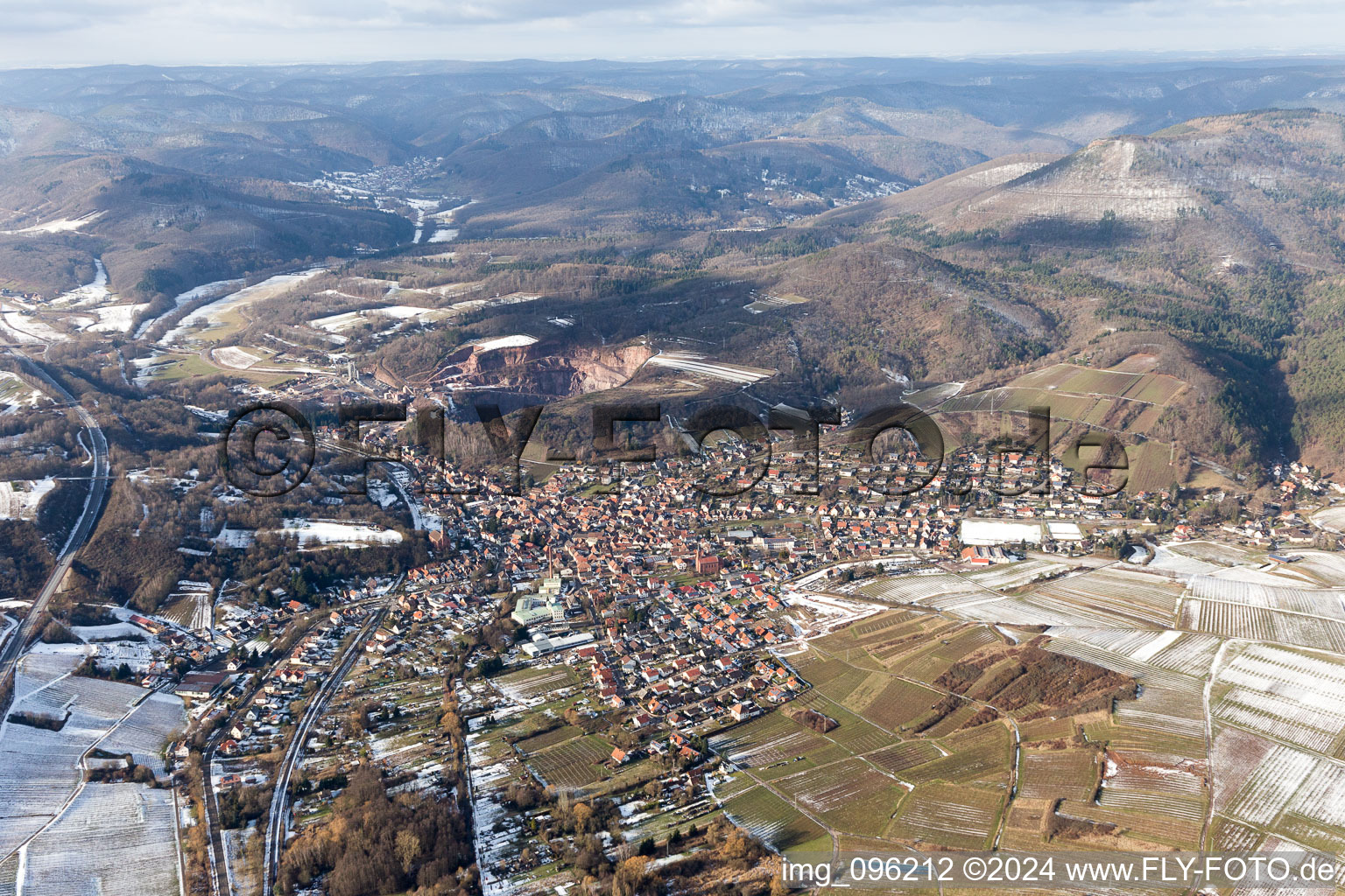 Albersweiler in the state Rhineland-Palatinate, Germany out of the air