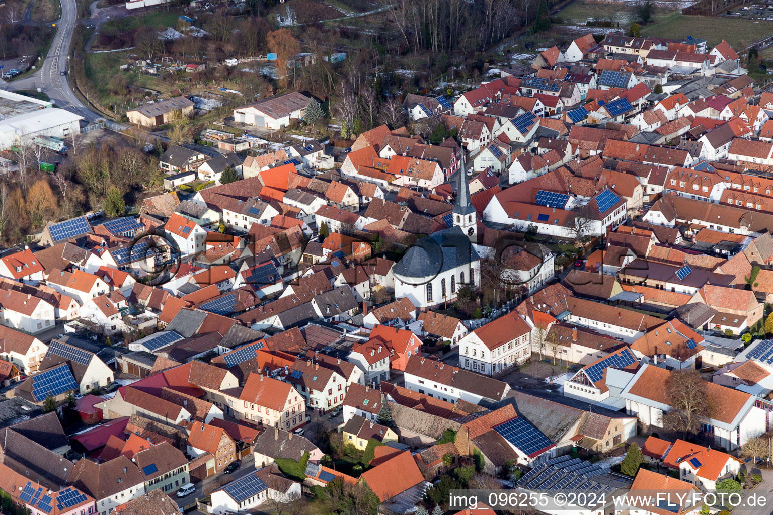 Church building in the village of in Hochstadt (Pfalz) in the state Rhineland-Palatinate, Germany