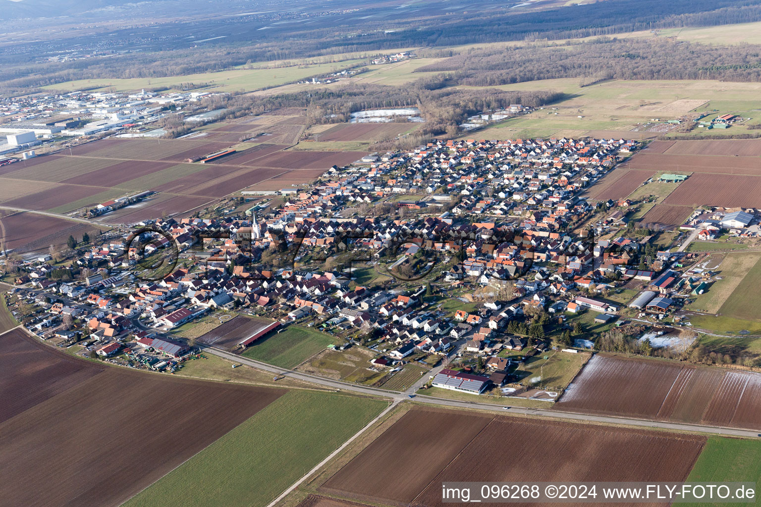 Aerial photograpy of District Ottersheim in Ottersheim bei Landau in the state Rhineland-Palatinate, Germany