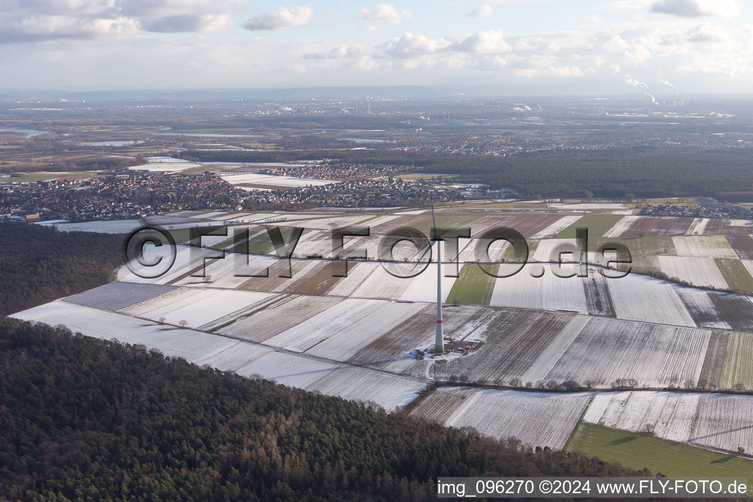 Oblique view of Hatzenbühl in the state Rhineland-Palatinate, Germany