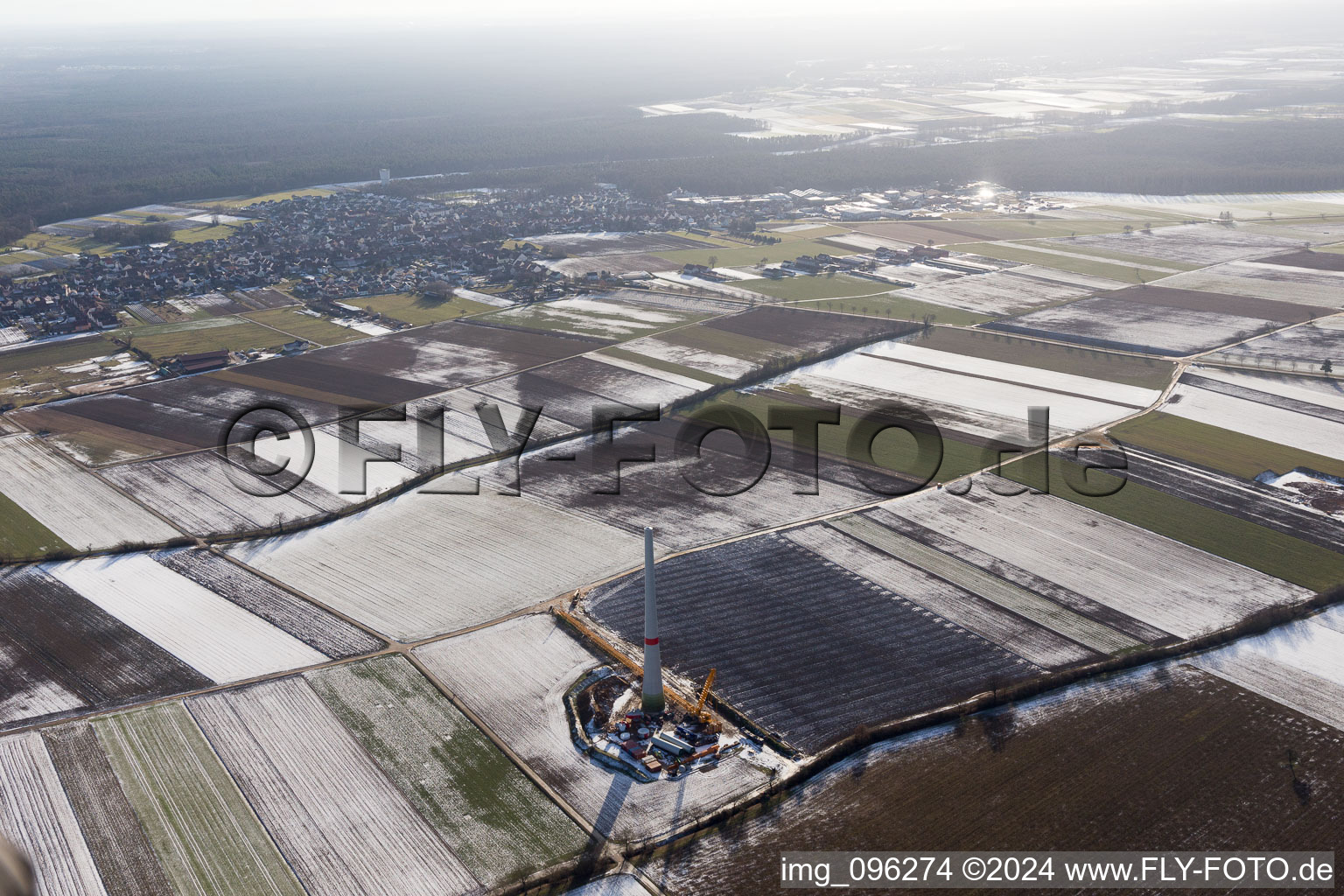 Hatzenbühl in the state Rhineland-Palatinate, Germany out of the air