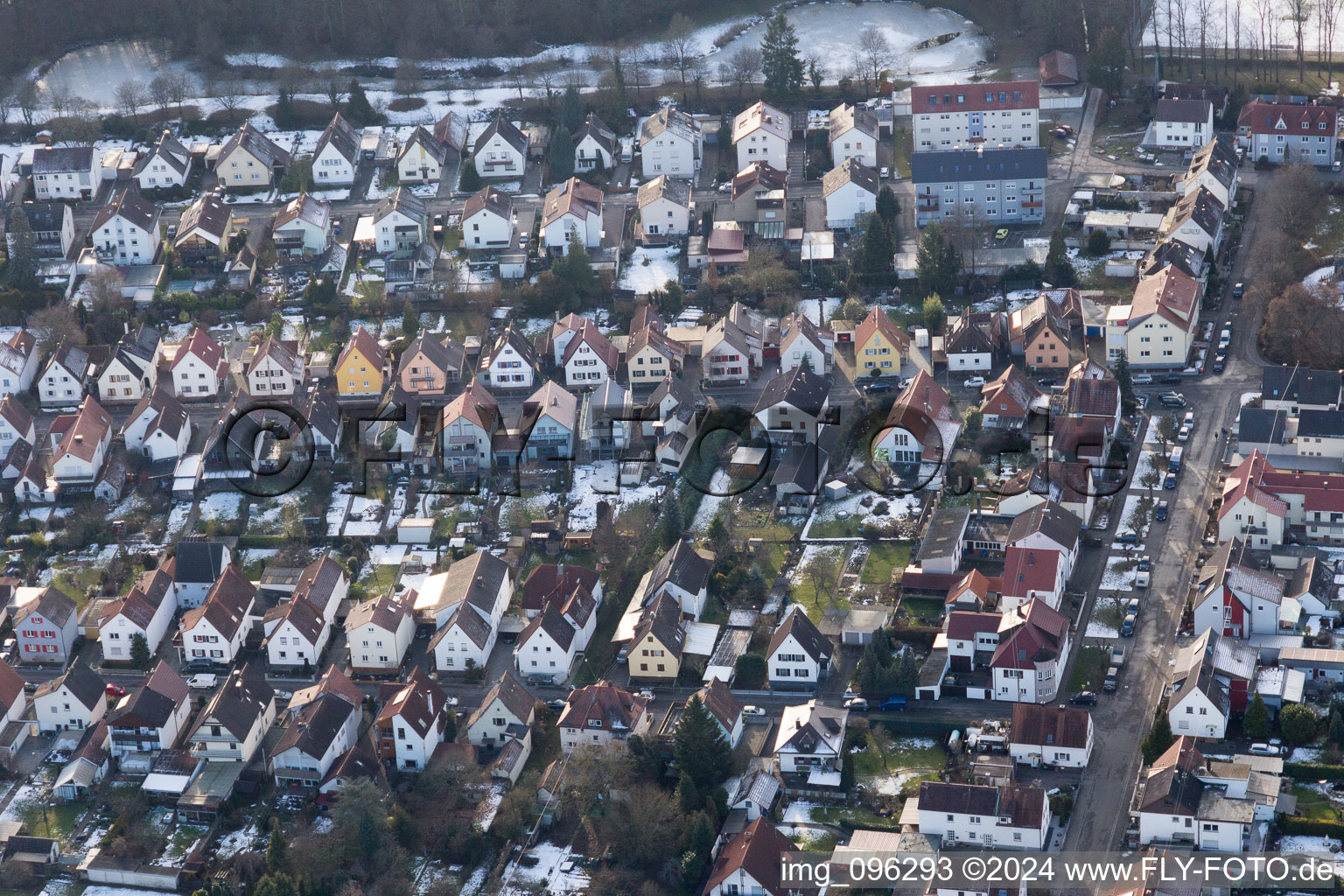 Kandel in the state Rhineland-Palatinate, Germany from above