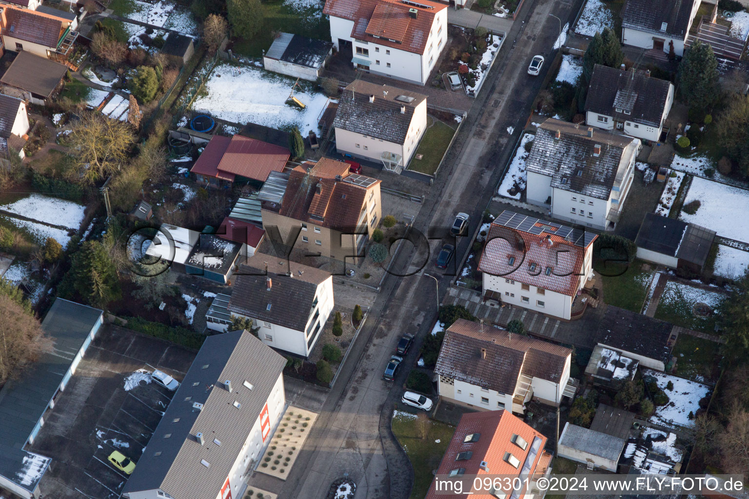 Bird's eye view of Kandel in the state Rhineland-Palatinate, Germany