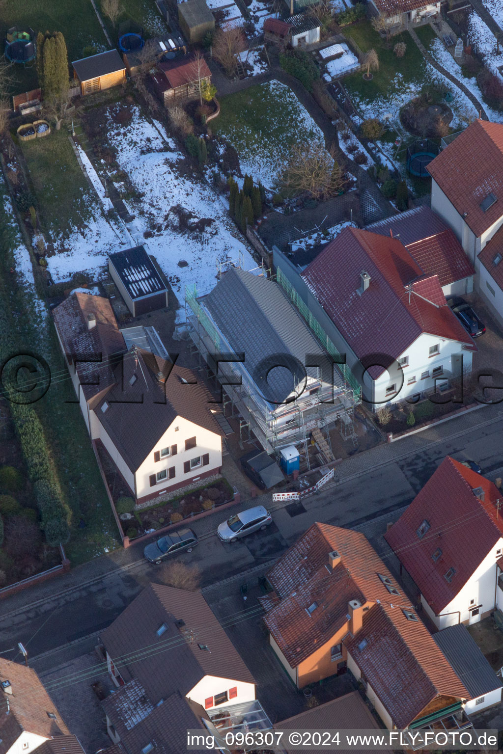 Kandel in the state Rhineland-Palatinate, Germany from the drone perspective