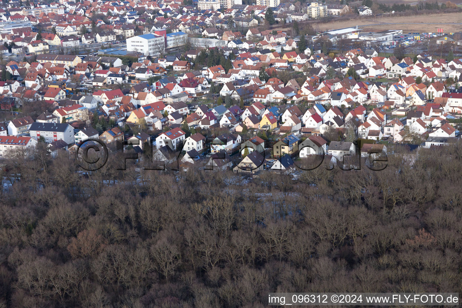 Aerial photograpy of Kandel in the state Rhineland-Palatinate, Germany