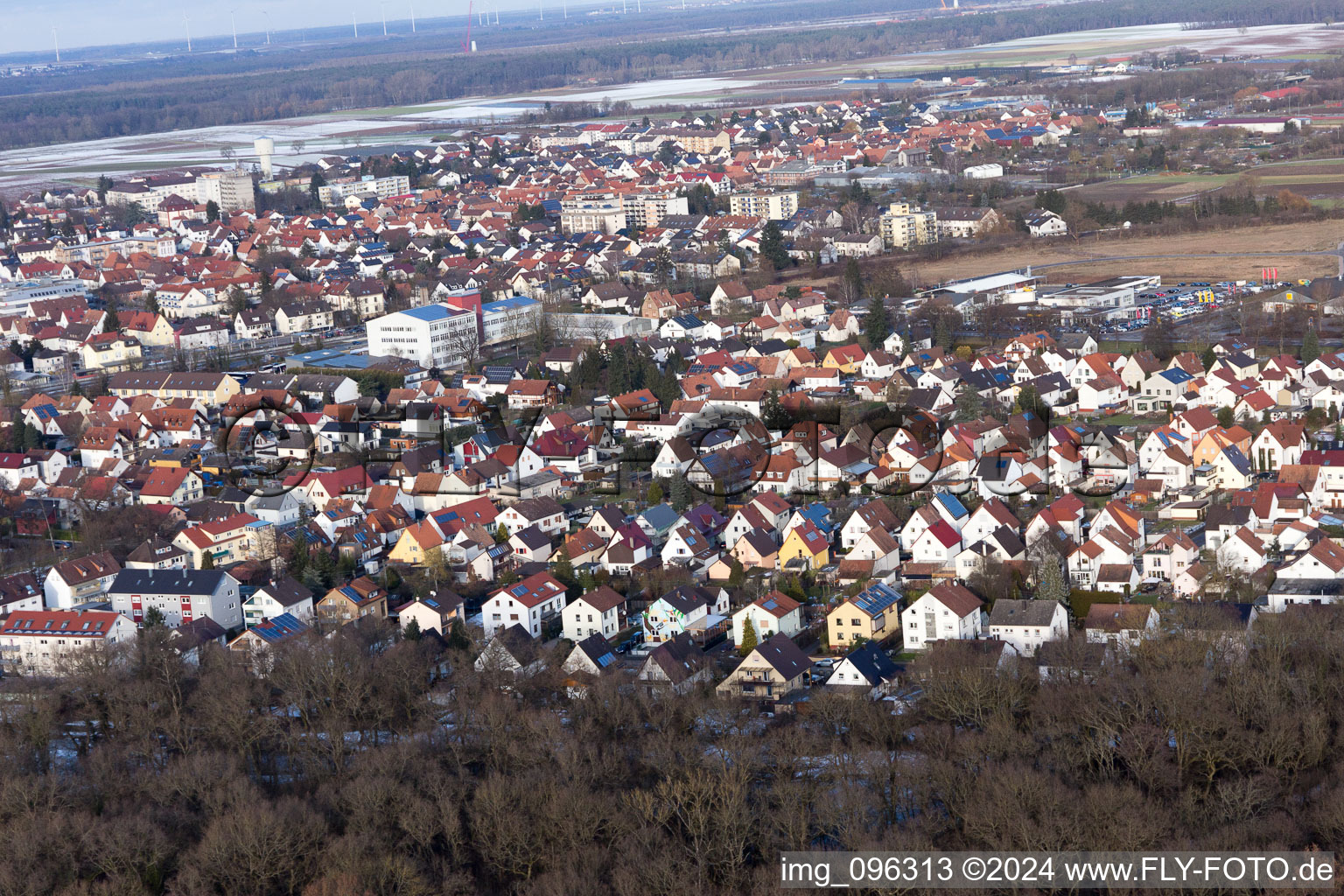 Oblique view of Kandel in the state Rhineland-Palatinate, Germany