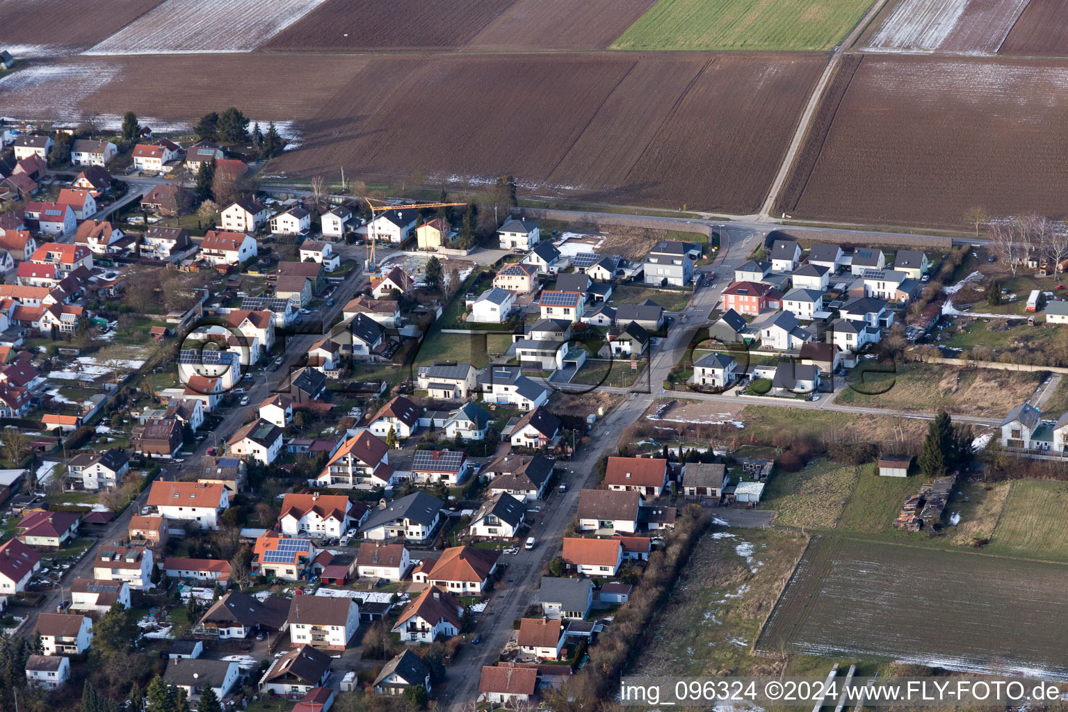 Minfeld in the state Rhineland-Palatinate, Germany out of the air