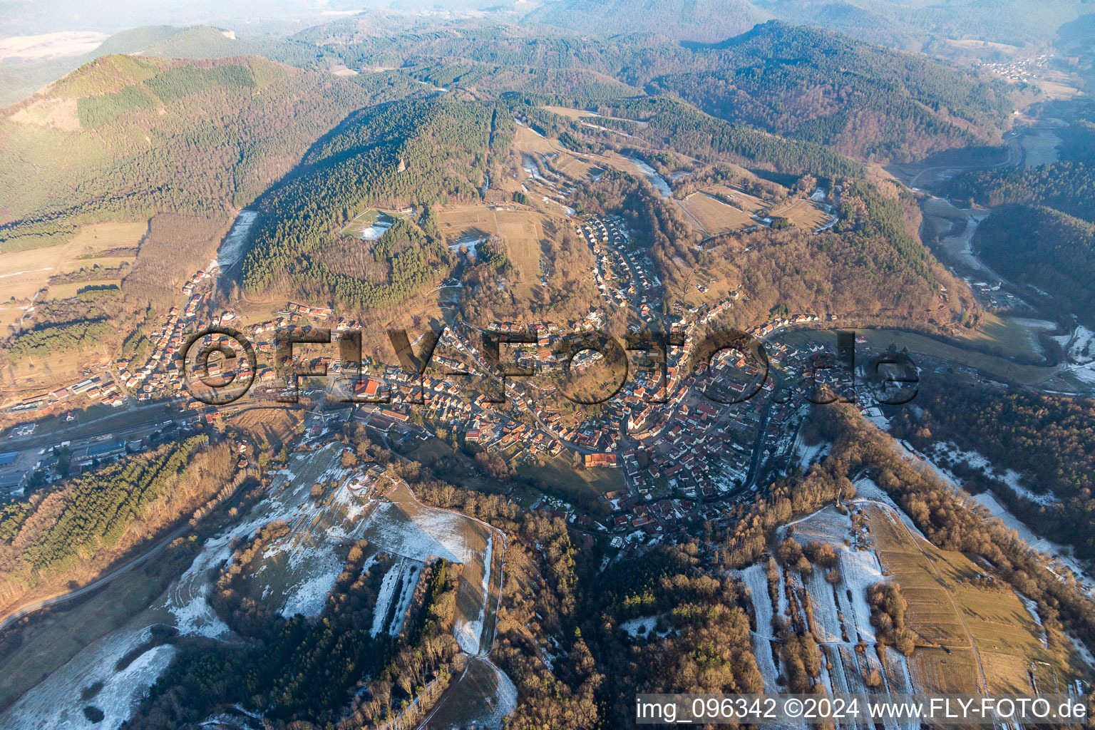 Rumbach in the state Rhineland-Palatinate, Germany out of the air