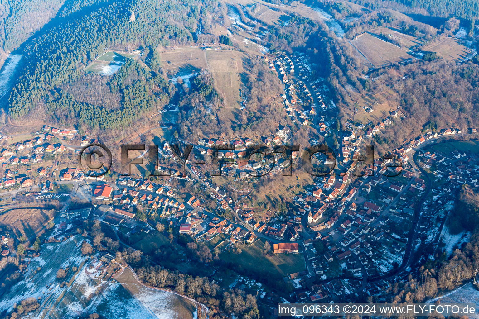 Rumbach in the state Rhineland-Palatinate, Germany seen from above