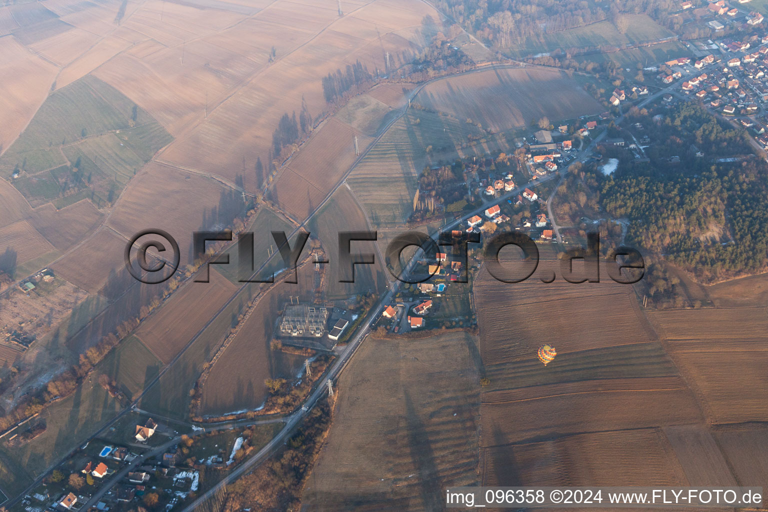 Preuschdorf in the state Bas-Rhin, France out of the air