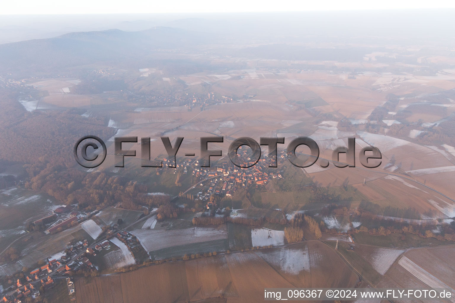 Aerial photograpy of Retschwiller in the state Bas-Rhin, France