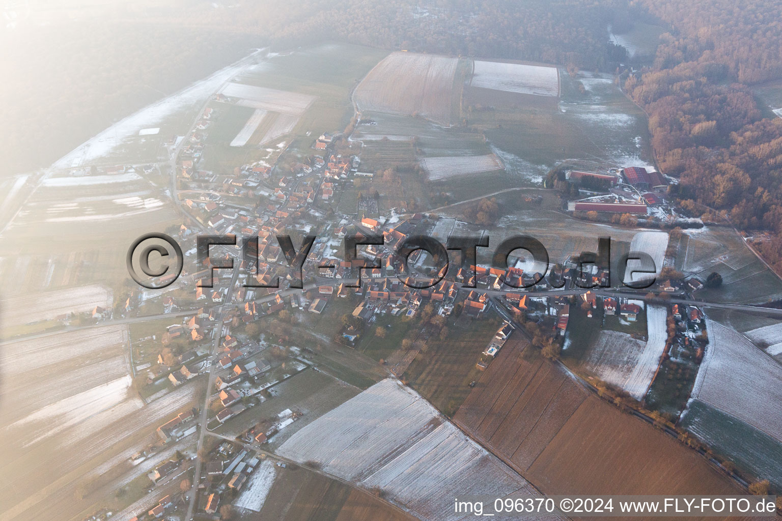 Retschwiller in the state Bas-Rhin, France from above