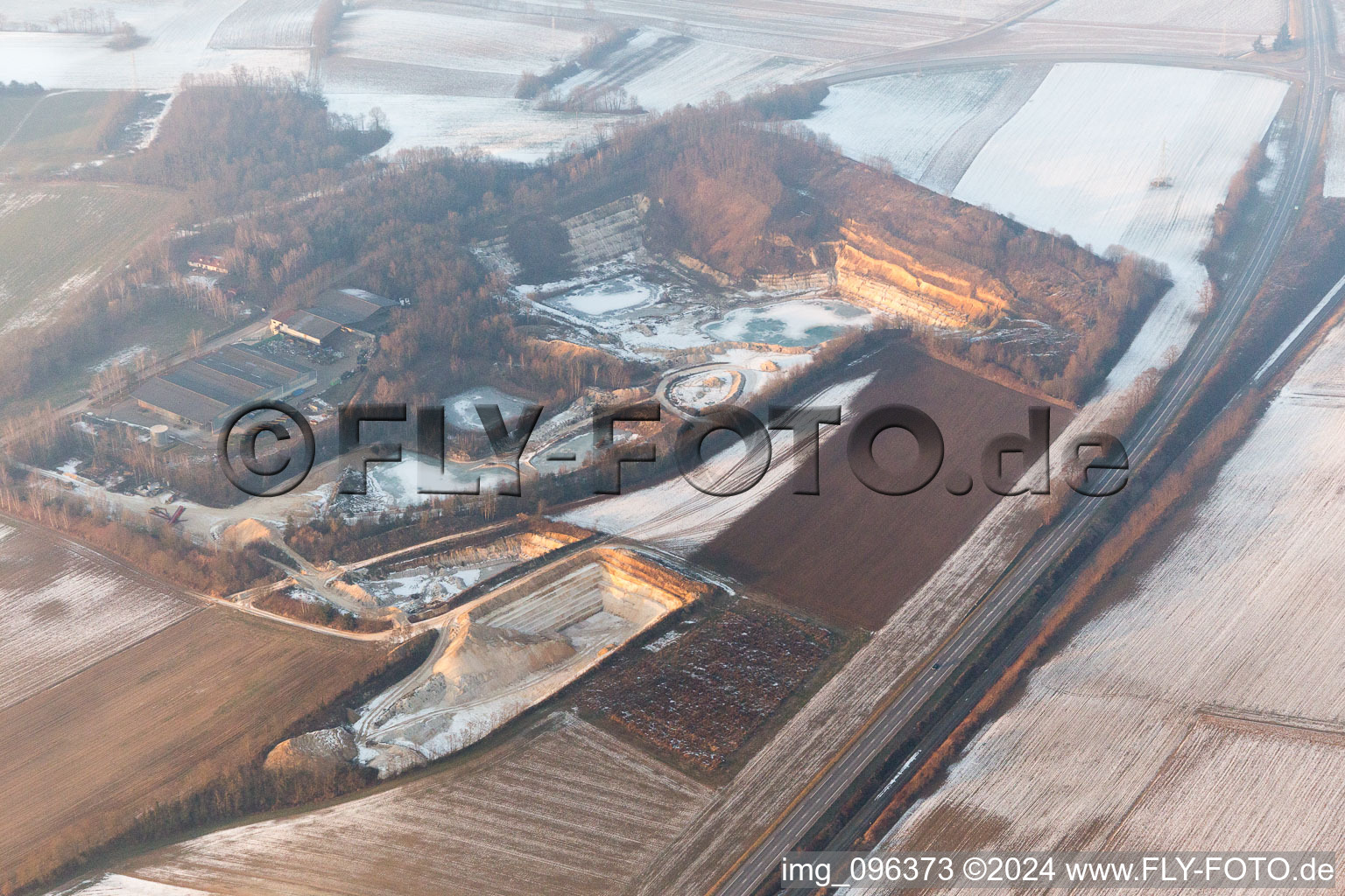 Aerial photograpy of Riedseltz in the state Bas-Rhin, France