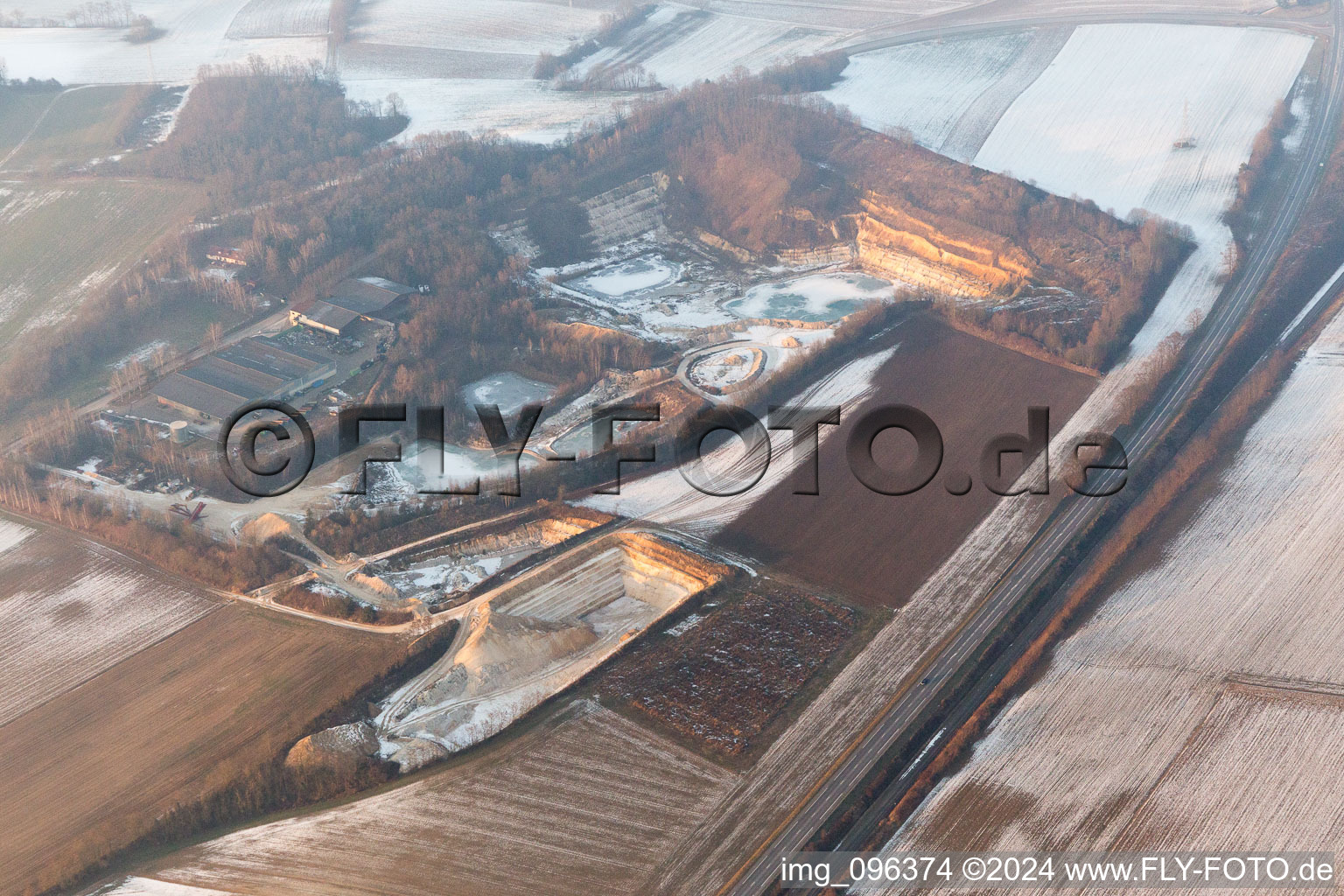 Oblique view of Riedseltz in the state Bas-Rhin, France