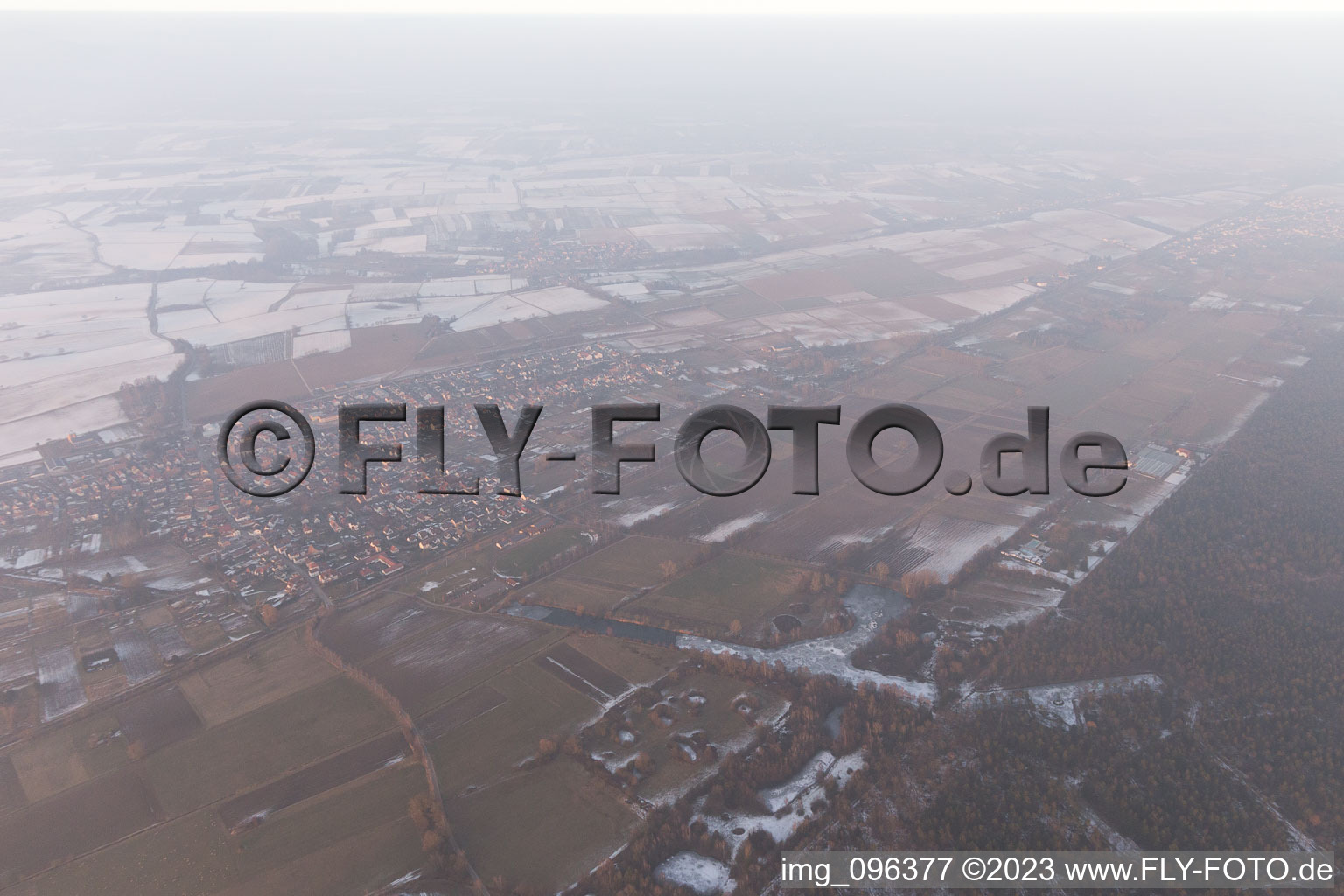 Steinfeld in the state Rhineland-Palatinate, Germany from the drone perspective