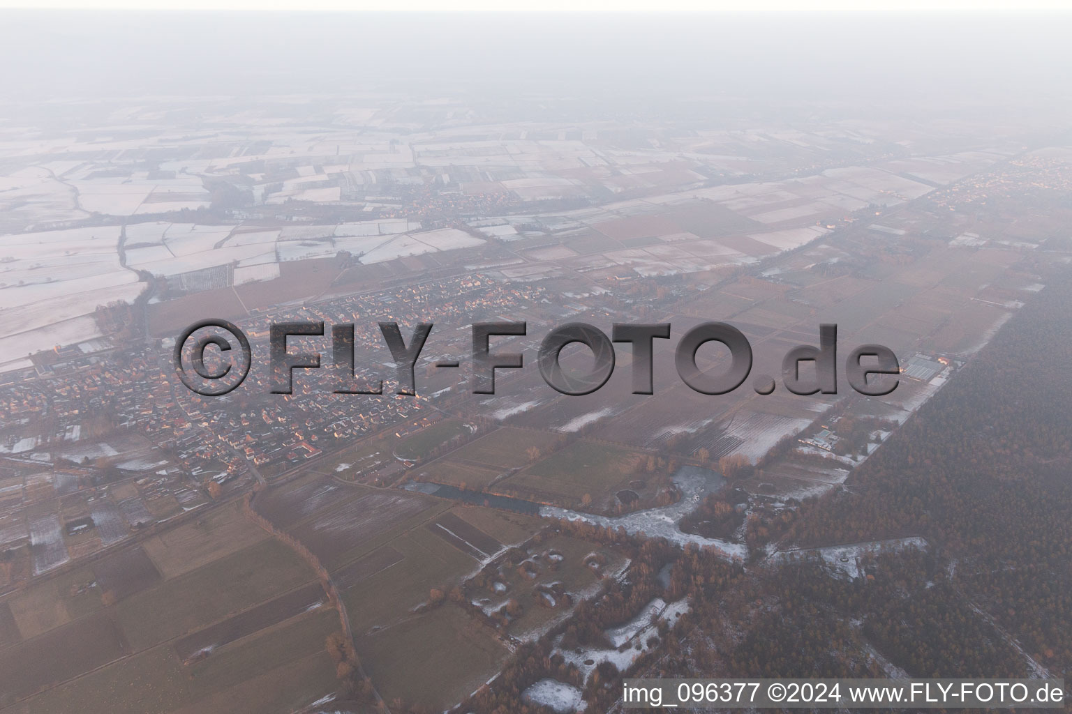 Steinfeld in the state Rhineland-Palatinate, Germany from the drone perspective