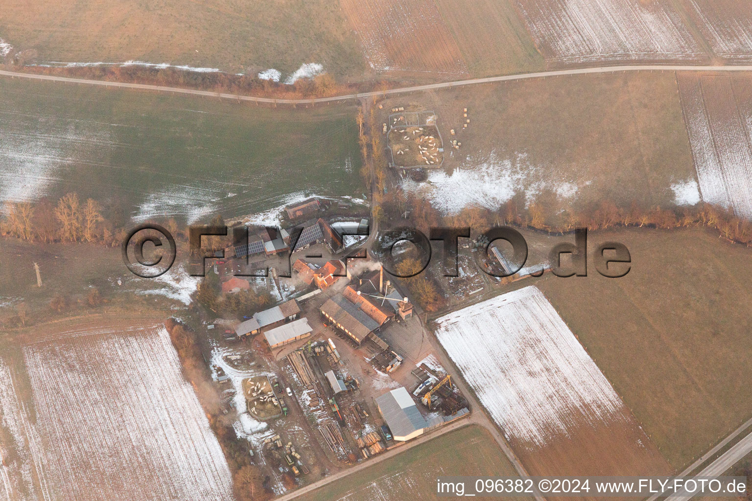 District Schaidt in Wörth am Rhein in the state Rhineland-Palatinate, Germany from above