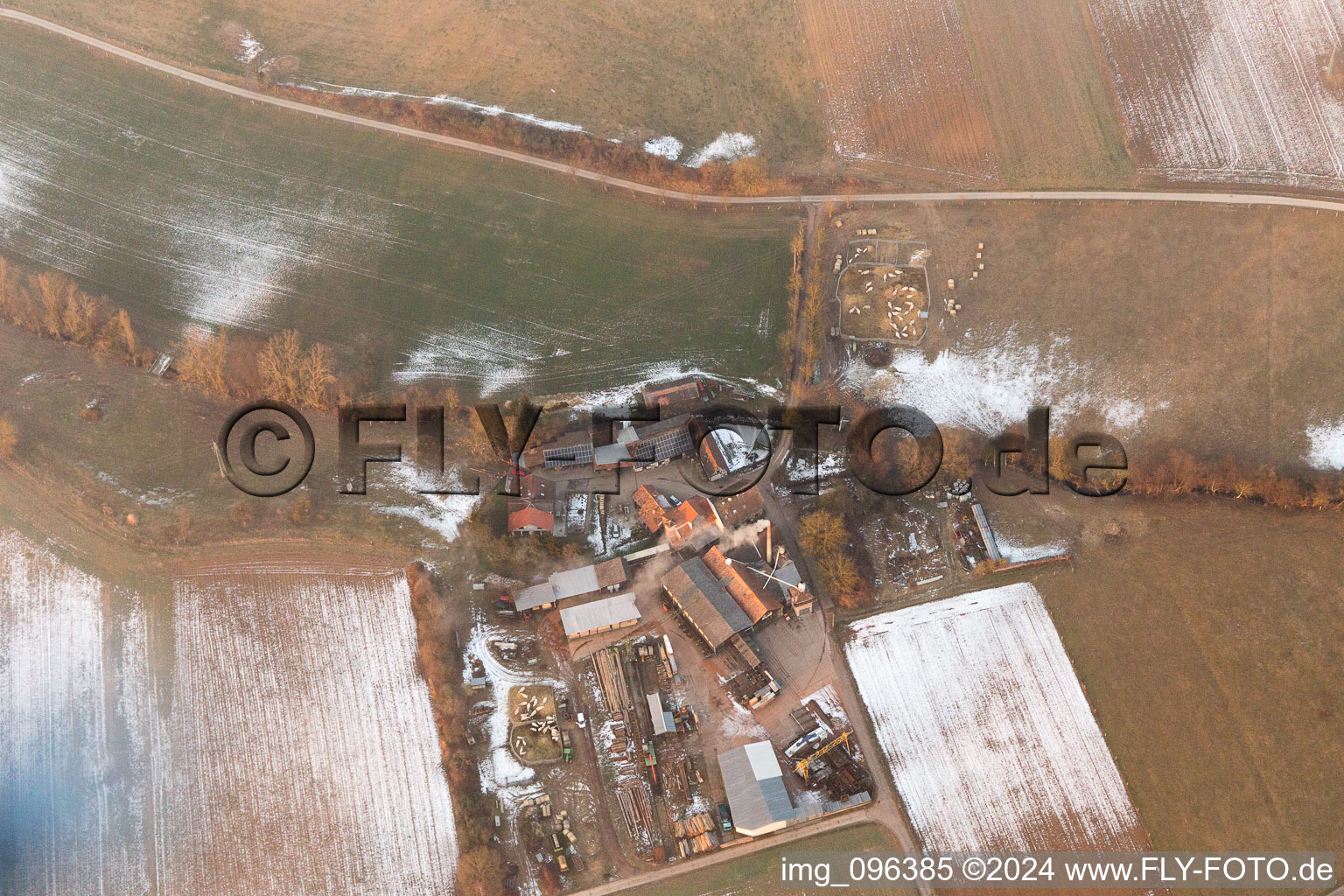 District Schaidt in Wörth am Rhein in the state Rhineland-Palatinate, Germany seen from above