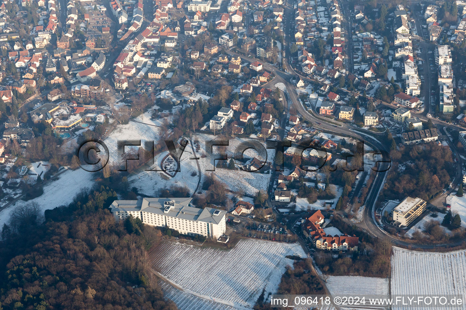 Aerial photograpy of Bad Bergzabern in the state Rhineland-Palatinate, Germany