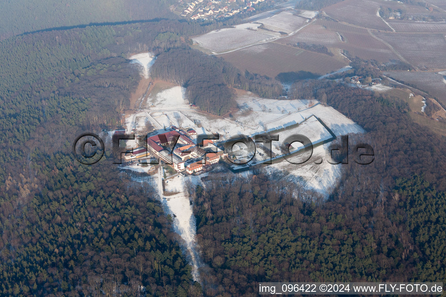 Bad Bergzabern in the state Rhineland-Palatinate, Germany seen from above