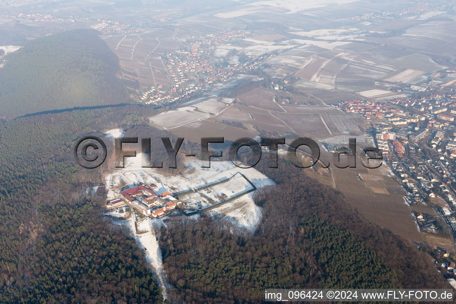 Bird's eye view of Bad Bergzabern in the state Rhineland-Palatinate, Germany